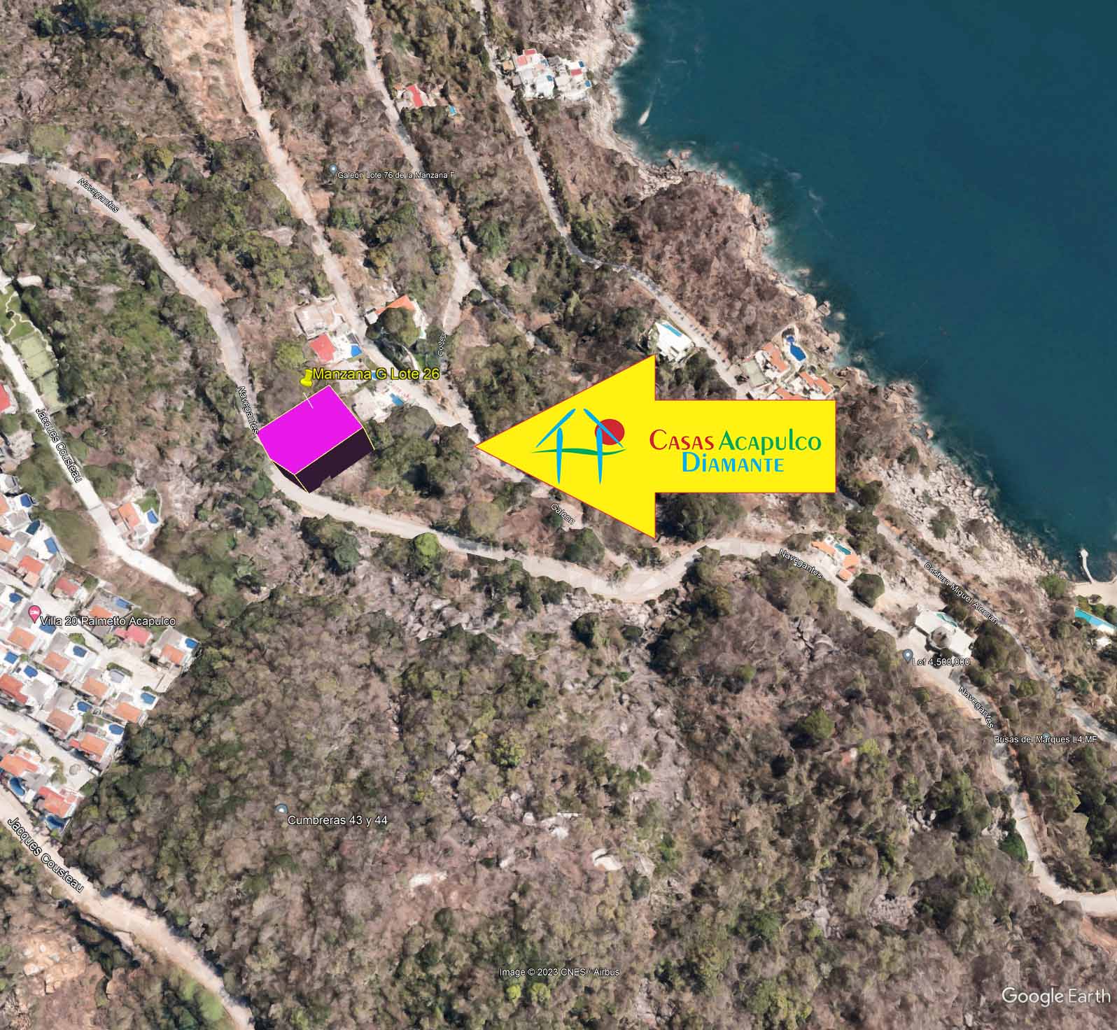 Terreno Brisas del Marqués Manzana G Lote 26  - Ubicación satelital y entorno 3